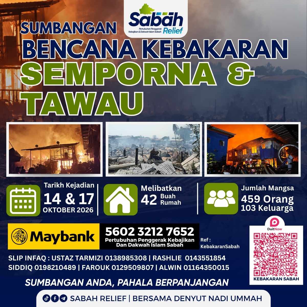Sumbangan Bencana Kebakaran Semporna & Tawau | Sabah Relief