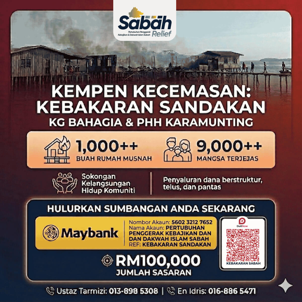 Poster Bantuan Kebakaran